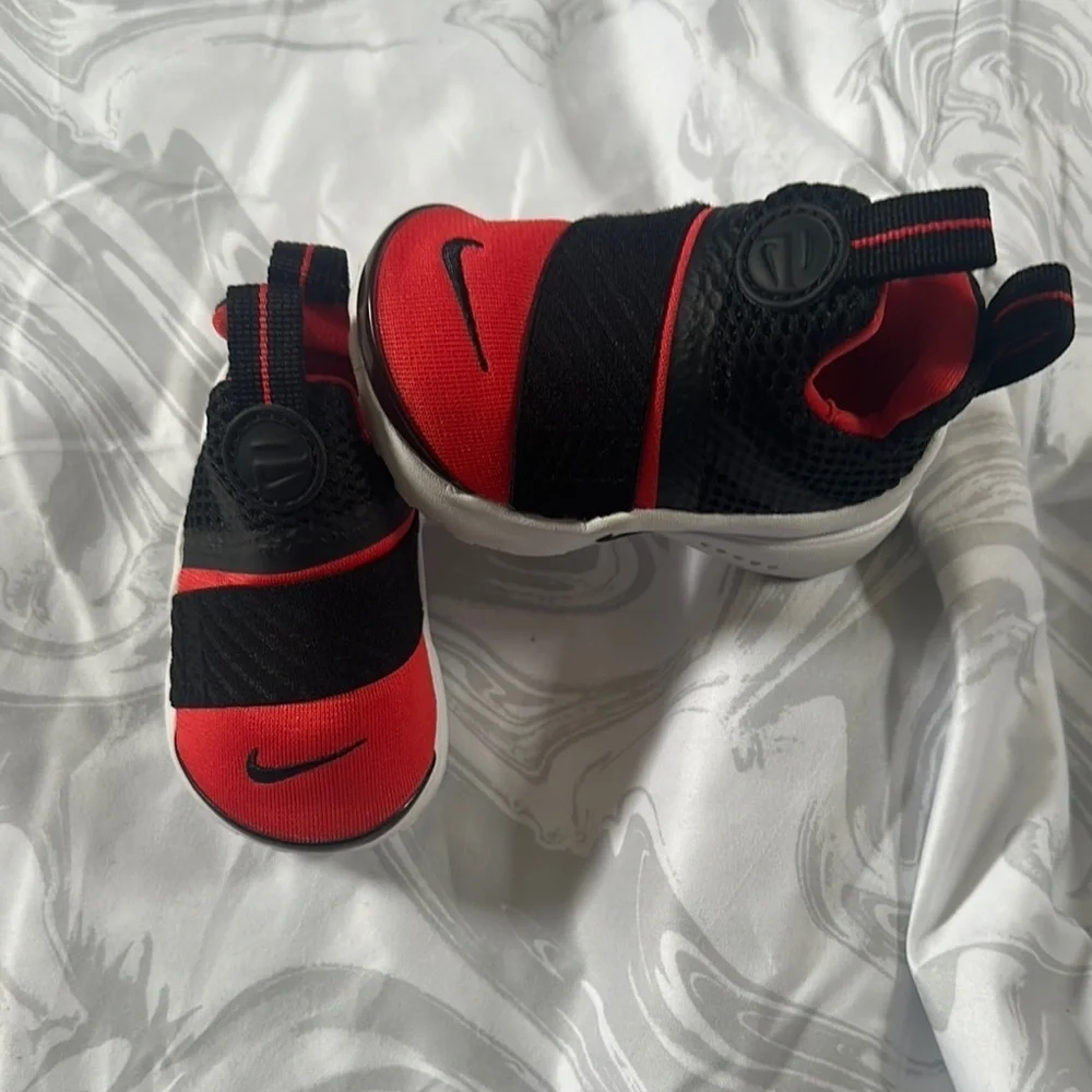 Nike Red and Black Sneakers with Slip-On Design